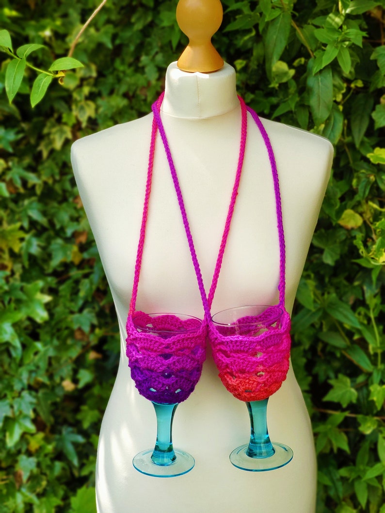 Wine Glass Holder Crochet Pattern Easy Crochet Pattern Etsy