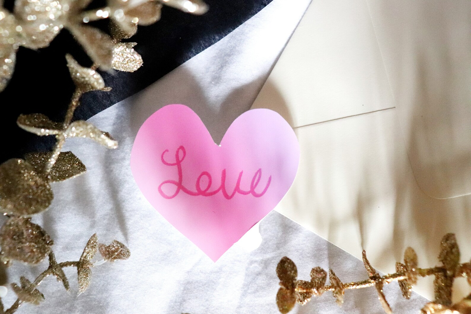 Cute Valentines Day heart shape stickers with the word love | Etsy