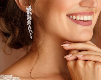 Crystal Bridal Earrings | Bridal Jewelry | Wedding Earrings | Dangle Earrings | Bridesmaid Earrings | Chandelier Earrings