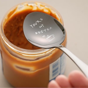 You&#39;re My Bestea Spoon, Best Friend Gift, Friendship Gift, Tea Spoon, Engraved Spoon, Personalized Spoon, Ice Cream spoon, Cereal spoon