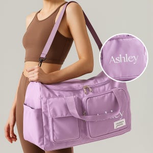 Brautjungfer Vorschlag Seesack, Personalisierte Weekender Tasche mit individuellem Namen, Nylon Reisetasche Bild 1