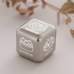 Dados de Decisão Personalizados, Presente para Casal, Presente para Namorada, Dados de Decisão de Tipos de Comida, Ideia de Presente para Amantes da Gastronomia, Dados de Comida para Viagem