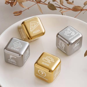 Engraved Food Dice, Personalized Decision Dice, Couple Gift, Food Dice, Custom Food Take Out Dice, Food Lovers, Anniversary Gift