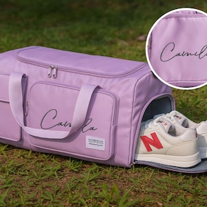 Brautjungfer Vorschlag Seesack, Personalisierte Weekender Tasche mit individuellem Namen, Nylon Reisetasche Bild 6