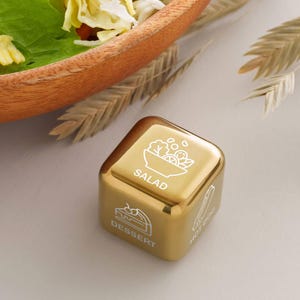 Personalized Decision Dice, Custom Food Dice, Food Take Out Dice, Foodie Gift Idea, Engraved Metal Dice, Anniversary Gift, , Food Lovers