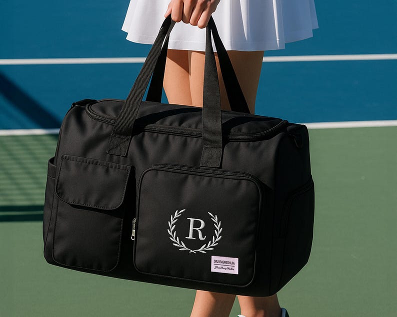Bolsa de fin de semana personalizada para damas de honor, bolsa de gimnasio de nailon personalizada, bolsa de viaje para la fiesta de bodas. imagen 13
