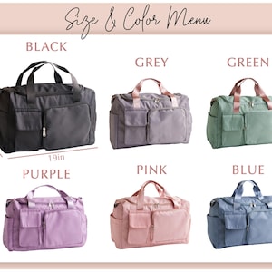 Brautjungfer Vorschlag Seesack, Personalisierte Weekender Tasche mit individuellem Namen, Nylon Reisetasche Bild 3