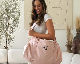 Personalized Bridesmaid Duffle Bag, Gifts for Mom, Women Travel Bag, Weekender Bag Bridesmaid, Custom Overnight Bag for Her [W]