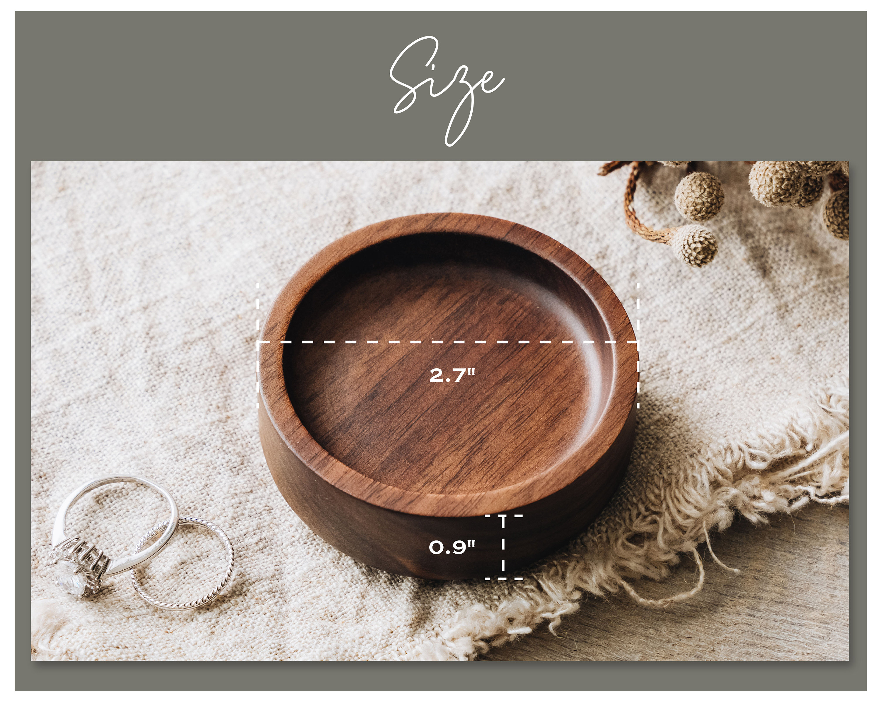 Custom Round Wood Ring Dish, Engagement Ring Holder, Personalized Wedding Ring Dish, Wedding Gift, 5th Anniversary Gifts, Gifts for Newlywed