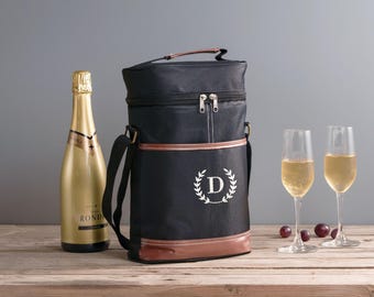 Insulated Wine Carrier, Best Dad Gift, Personalized Wine Bag, Gift for Him, Bachelor Party Gift, Groomsmen Gift, Custom Wedding Gift