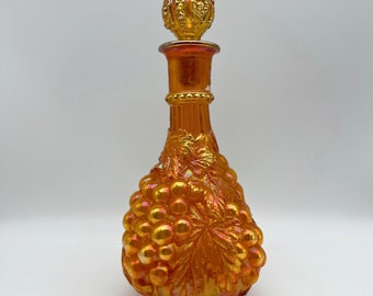 Vintage genie latern - Imperial Marigold Carnival Glass Decanter