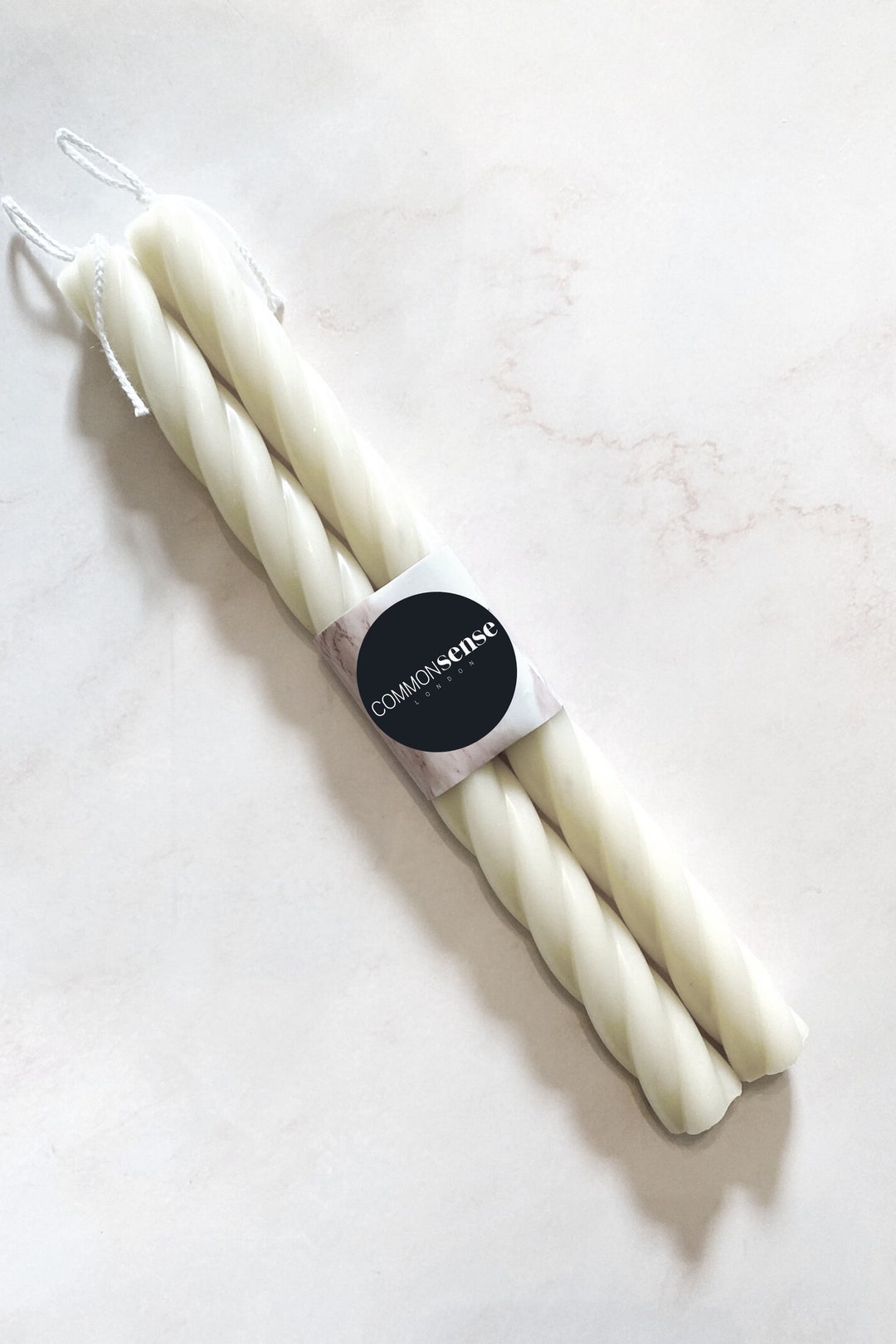 Spiral Soy Candlesticks White Handpoured Nontoxic Etsy