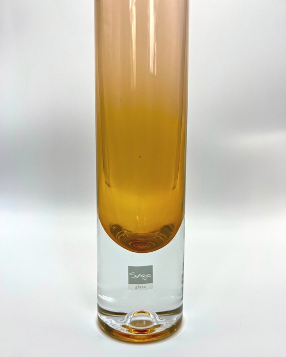 Tall Orange Vase by Svaja Scandinavian Orange Glass Vase Etsy