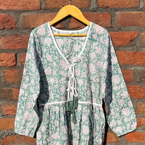 Hand Block Printed maxi dress, Cotton maxi Dress, Indian Cotton Long Gown,  maxi dress, boho dress, spring dress, beach dress, woman dress
