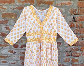 block print maxi dress