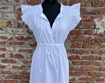 Women's Cotton Hand Block Print Midi Dress, Bohemian Summer Outfit