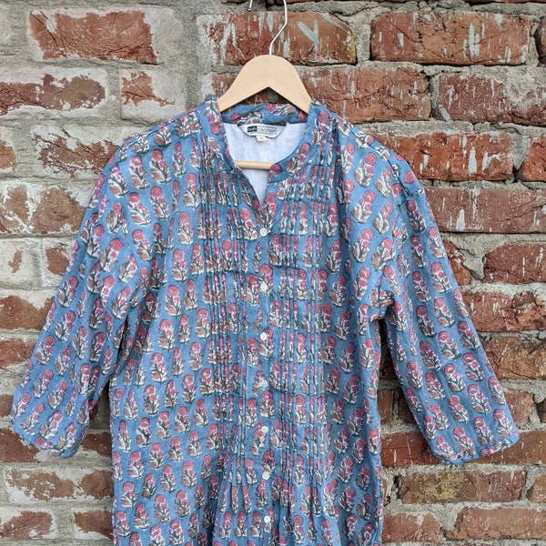 Hand Block Printed short tunic, dress with pocket, cotton dress,  summer dress