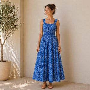flowy house dress Flowy Pure Cotton Paneled Midi Shirt Dress