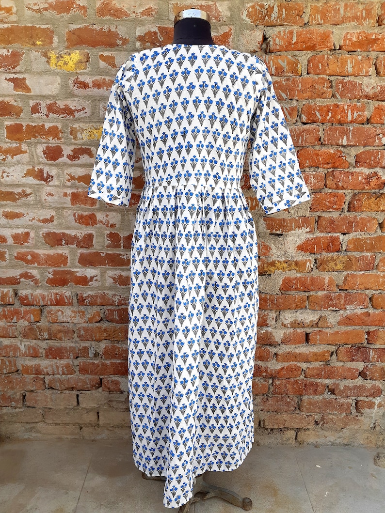 Hand Block Printed Dress Block Print Dress Indian Tunics | Etsy