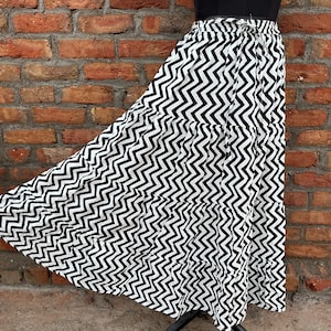 Indian Hand block Printed Long Skirt Dress For Women, Block Print Skirt, Hand Printed Dress, Women White Cotton Long Skirt