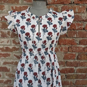 Hand Block Printed Dress Boho Dress Short Dress Summer - Etsy