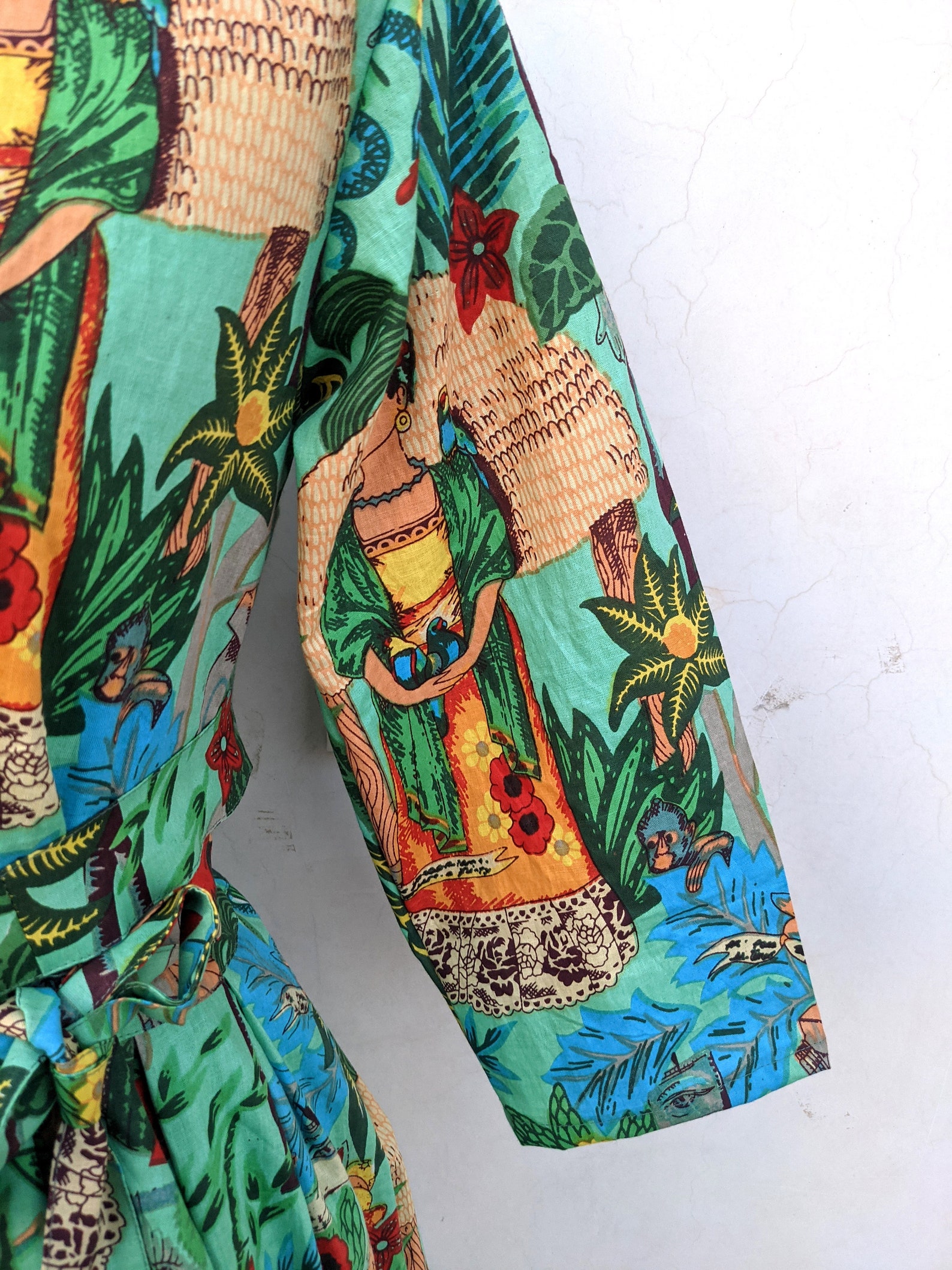 Cotton Farida Kahlo Print Dress Indian Cotton Summer Dress | Etsy