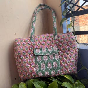 Sac fourre-tout fait main sac de sport sac à bandoulière cabas femmes vêtements sac réversible sac matelassé grande taille sac indien sac fourre-tout