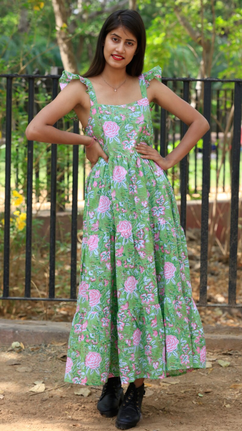 Hand Block Printed Dress Block Print Dress Indian Tunics Etsy