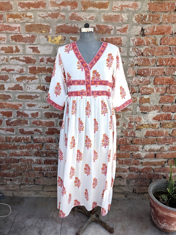 block print dress