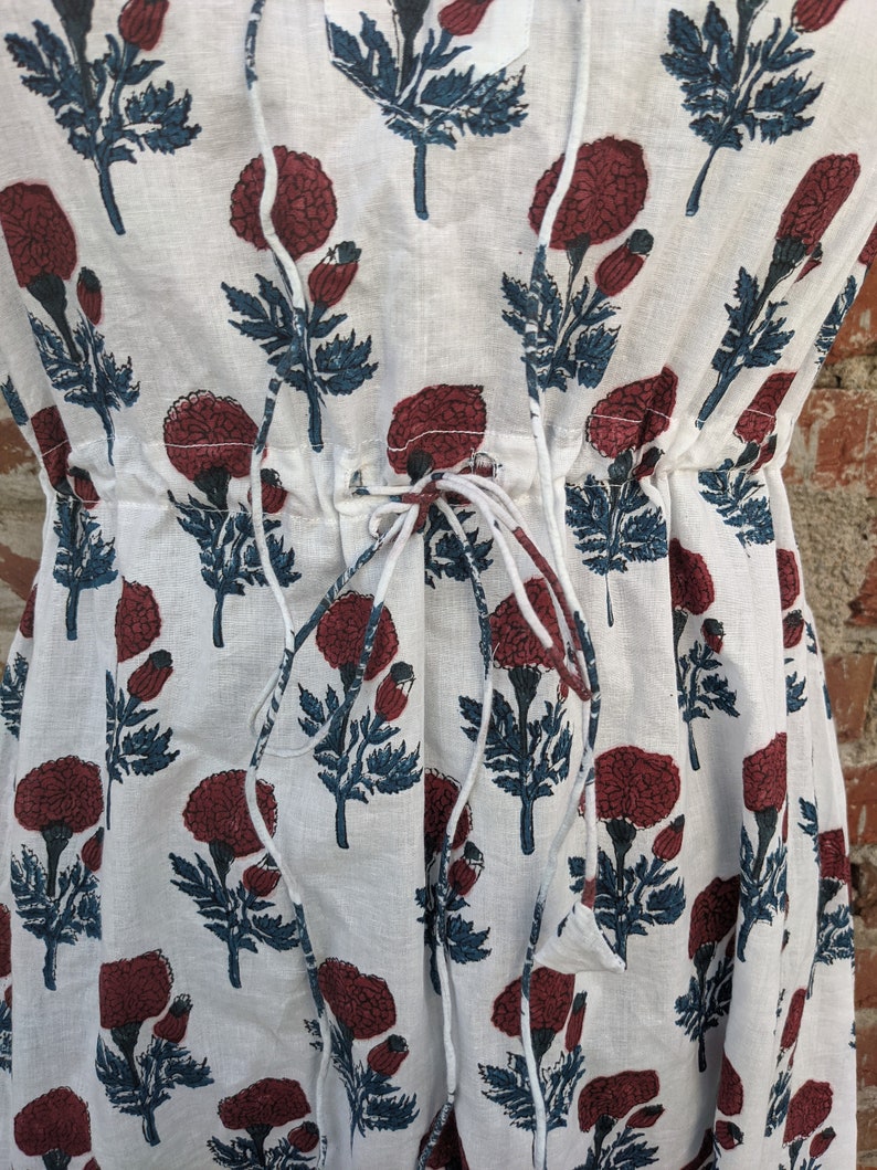 Hand Block Printed Dress boho dress short dress summer | Etsy