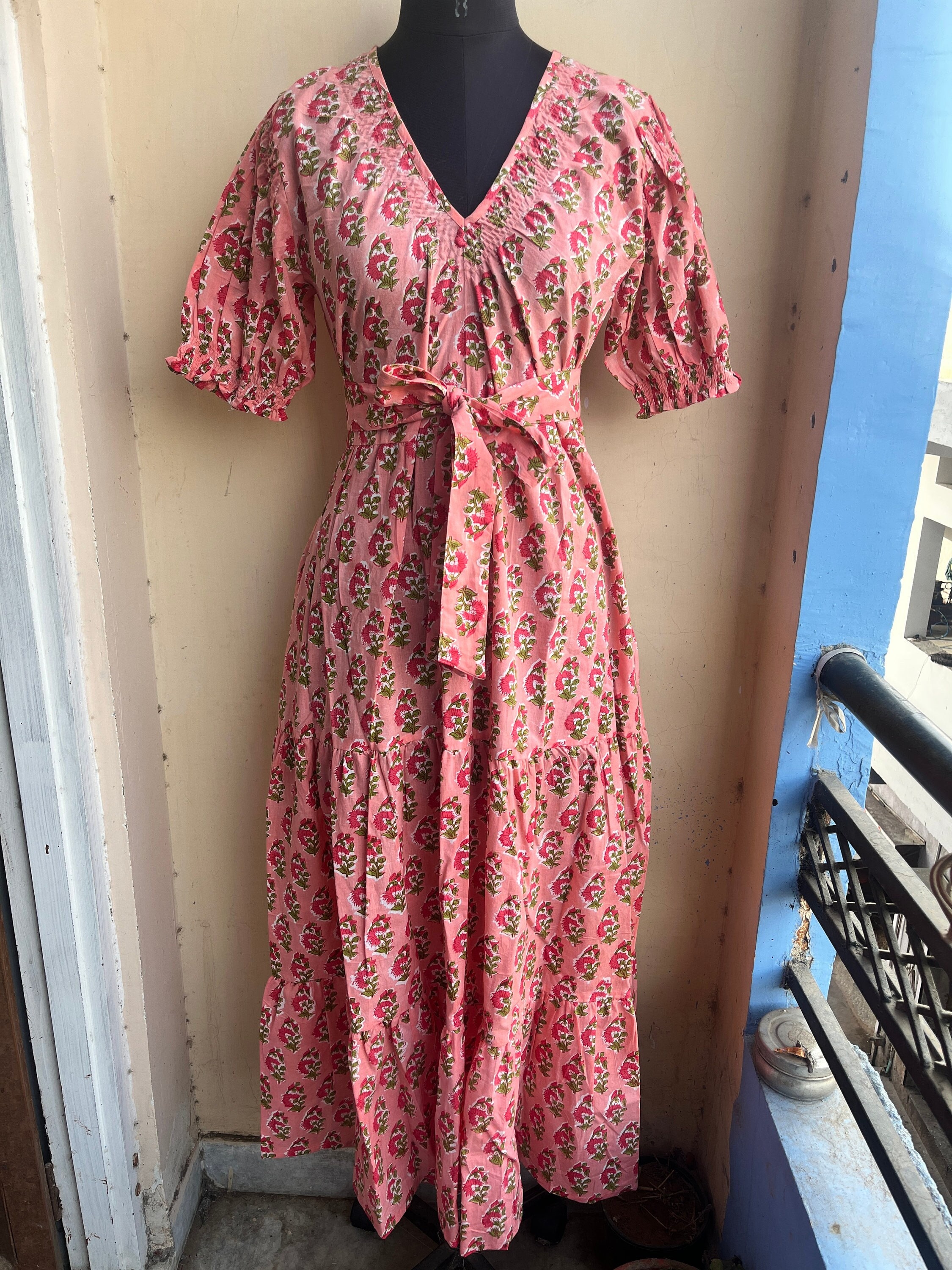 Fall Block Print Dress - Etsy Fall Block Print Dress - Etsy