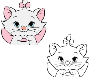 Marie the Cat Svg, Aristocats svg, Cat Svg, Marie Svg