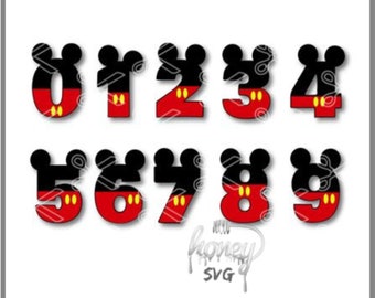 mickey mouse numbers etsy