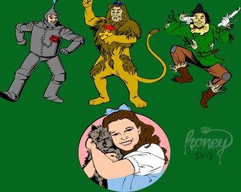Wizard of Oz clipart, Wizard of Oz SVG, svg files, wizard of oz dorothy, cowardly lion,birthday, dxf, files for silhouette, files for cricut