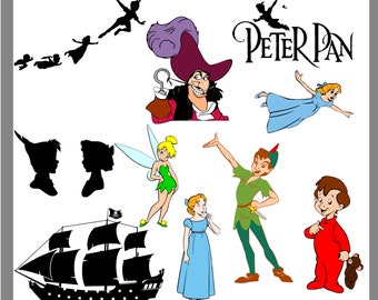 Peter Pan Svg, Captain Hook Svg, Png, Dxf