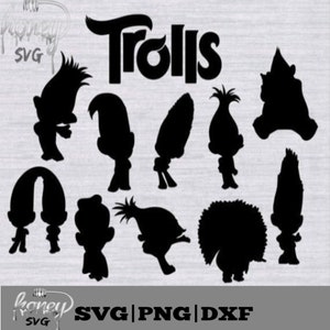 Trolls Poppy SVG Bundle, Trolls svg, Troll svg, poppy svg, trolls clipart, arquivos svg para silhueta, cricut, dxf, arquivos Princess Poppy SVG 2