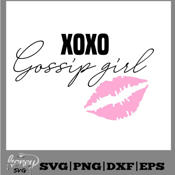 XOXO Gossip Girl Svg,Makeup Svg,MascaraSvg, Beauty Svg, Svg, Eps, Dxf, Png, makeup bag, salon, Beauty