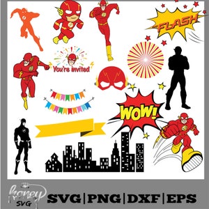 Bundle SVG Flash/Masque Flash/Invitation DIY/Conception de t-shirt/Svg/eps/dxf/png
