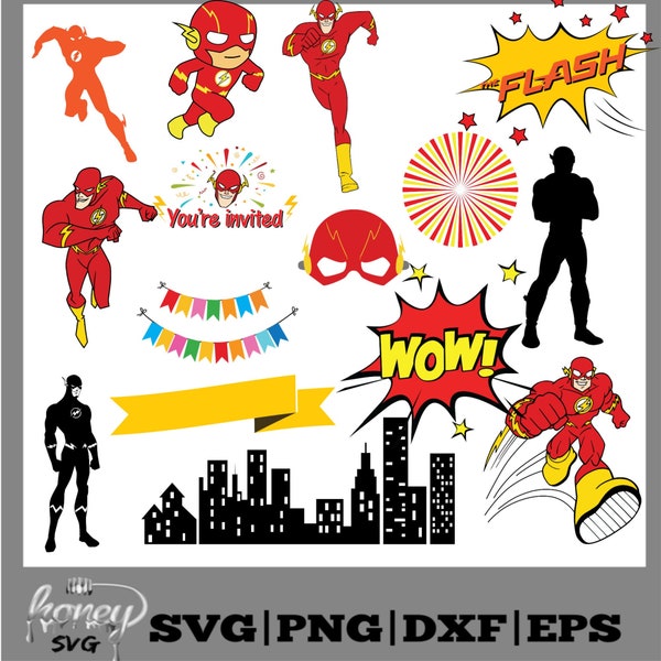 The Flash SVG Bundle/Flash Mask,/DIY Invitation/ T shirt design/ Svg/eps/dxf/png