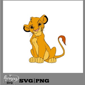File SVG di Simba del Re Leone, stampa e taglia, file SVG, file PNG,