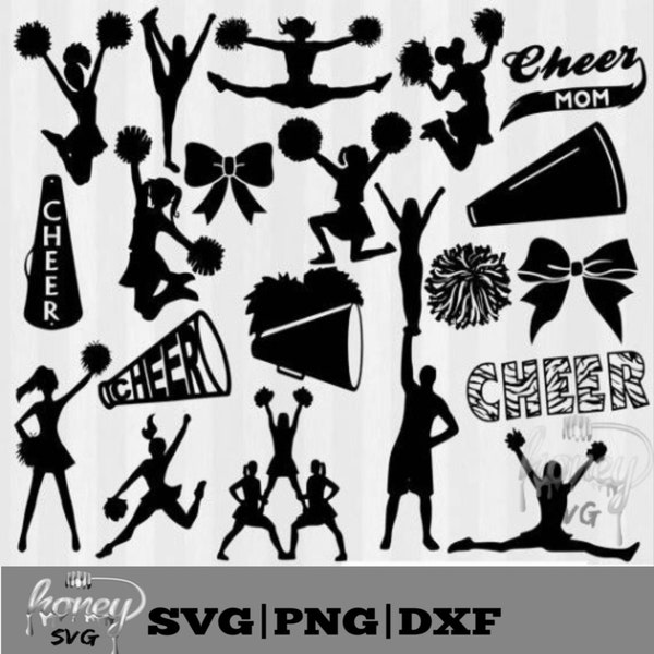 Cheerleader svg, Cheer svg, Cheerleading svg, Cheer svg files SVG, DXF, PNG, Silhouette Studio,Cricut Design Space, clipart, cuttable design