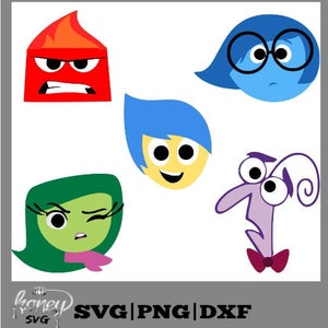 Inside Out svg, Inside Out clipart, archivos svg, alegría de adentro hacia afuera, tristeza de adentro hacia afuera, archivos svg para silueta, archivos para cricut