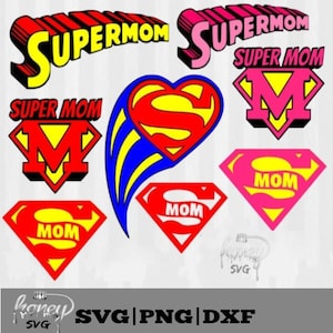 Pacchetto SVG Supermamma, Clip art Supermamma, SVG Festa della mamma, Clip art Festa della mamma, Festa della mamma, Supermamma, Vettore, Download Cricut,