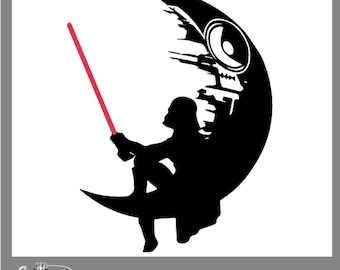 Estrella de la Muerte SVG, Fan Art svg, Descarga digital, Archivo vectorial digital, SVG, Cricut, Archivo de corte SVG para Cricut