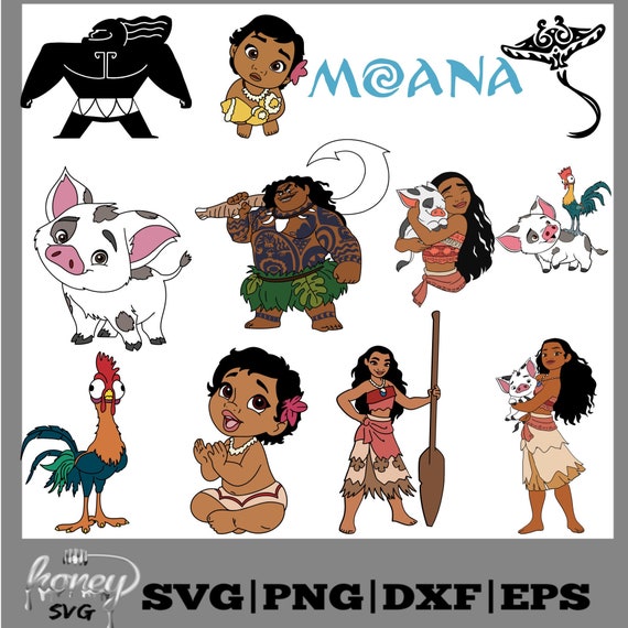 Moana Svg Disney Svgsvg Eps Png Dxf Etsy