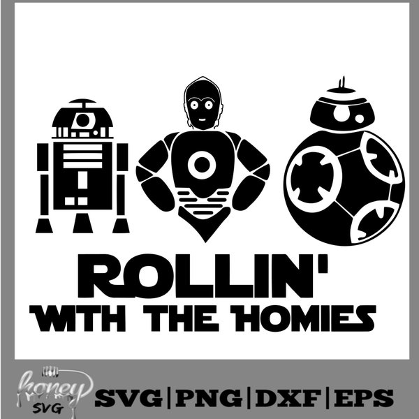 Star Wars Svg, Eps, Png, Dxf, Cut Files, R2D2, C3PO