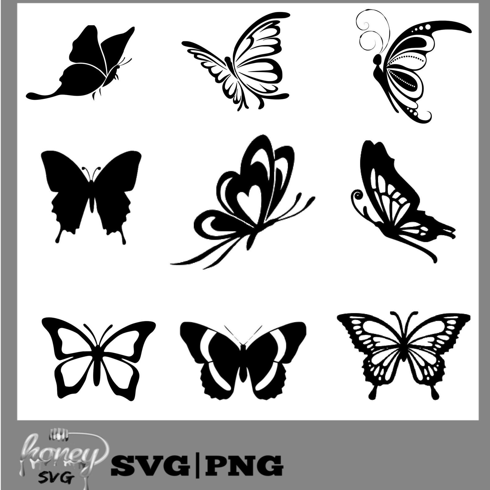 Butterfly Svg Png Butterfly Svg Bundle Butterflies | Etsy