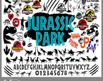 Jurassic park svg, Jurassic park digital, Jurassic park silhouette Jurassic park cut files, Jurassic park illustration