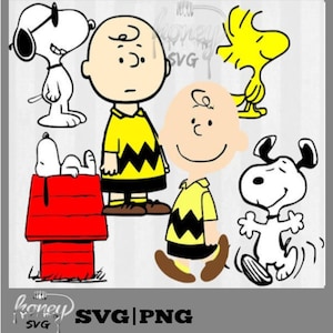 Charlie Brown SVG, Charlie Brown Clip Art, Peanuts Digital Download para Silhouette Cameo ou Cricut, Snoopy SVG, vetor, clipart, arquivos svg