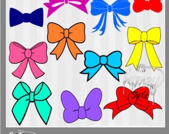Bow svg cut files for Cricut, Silhouette and other Vinyl Cutting Machines, Vector Graphic Files, svg files, DXF files, cheer bow svg, minnie
